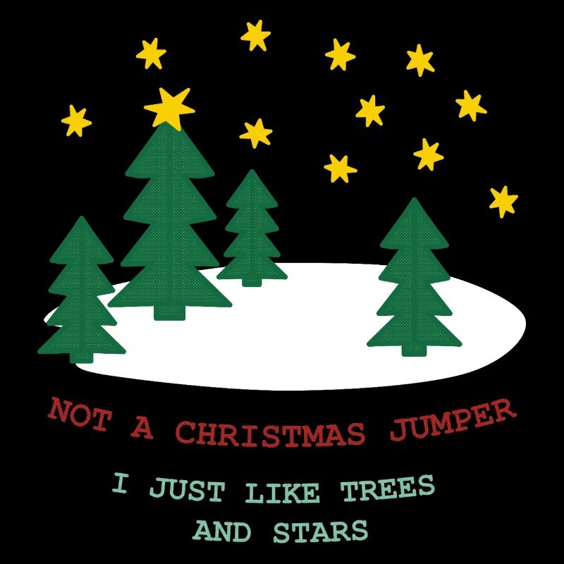 Pas de pull de Noël : sapins et étoiles
