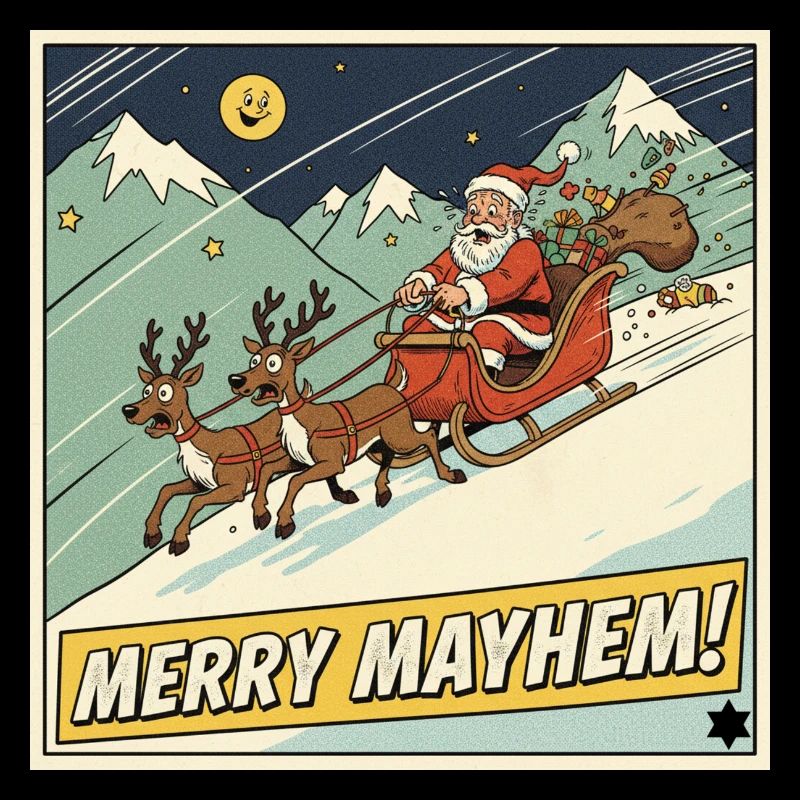 Tshirt Christmas Sleigh Mayhem