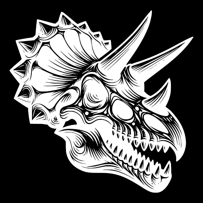 Dinosaur Triceratops Head Fossil Bone