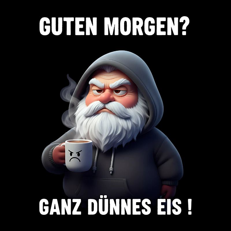 Grummel Weihnachtsmann Dünnes Eis Spruch