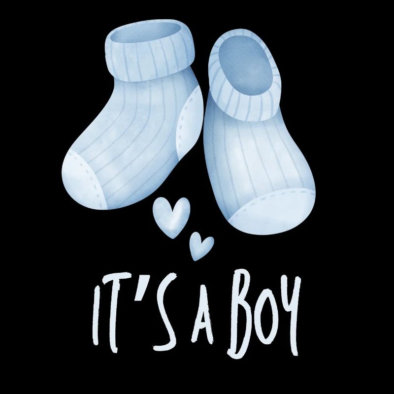 Petits bottins bleus pour bébé, c’est un garçon
