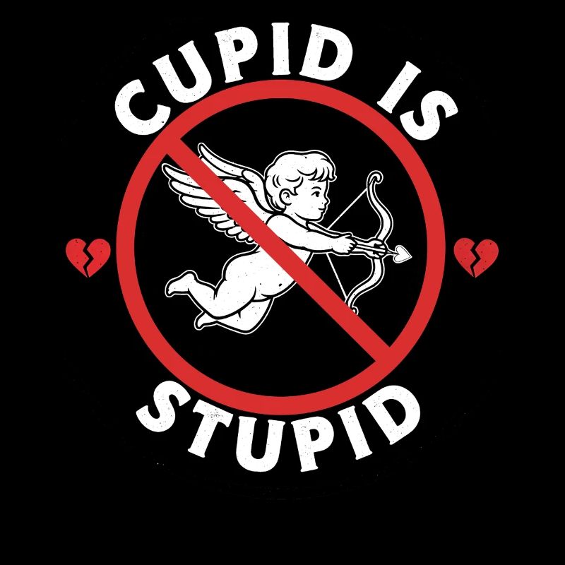 Cupid is stupid. Hate on Valentine's Day. Anti-Valenti