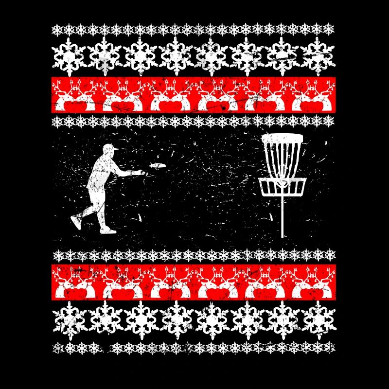 Disc Golf Christmas Snowflakes Artwork
