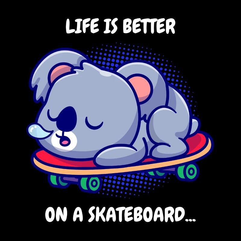Koala on skateboard
