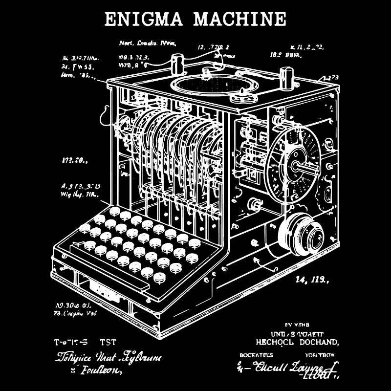 Plan de la machine Enigma