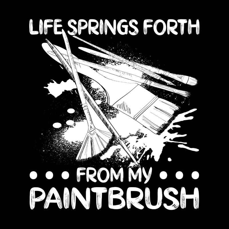 Funny Art Painter Life Springs Forth Drawing