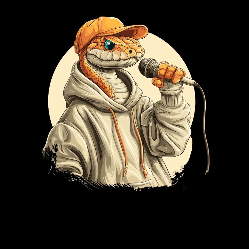 Serpent rapeur en sweat à capuche