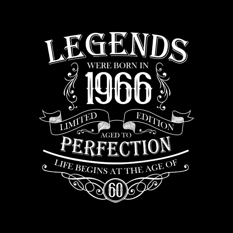 60th Birthday 1966 Legends Vintage Design