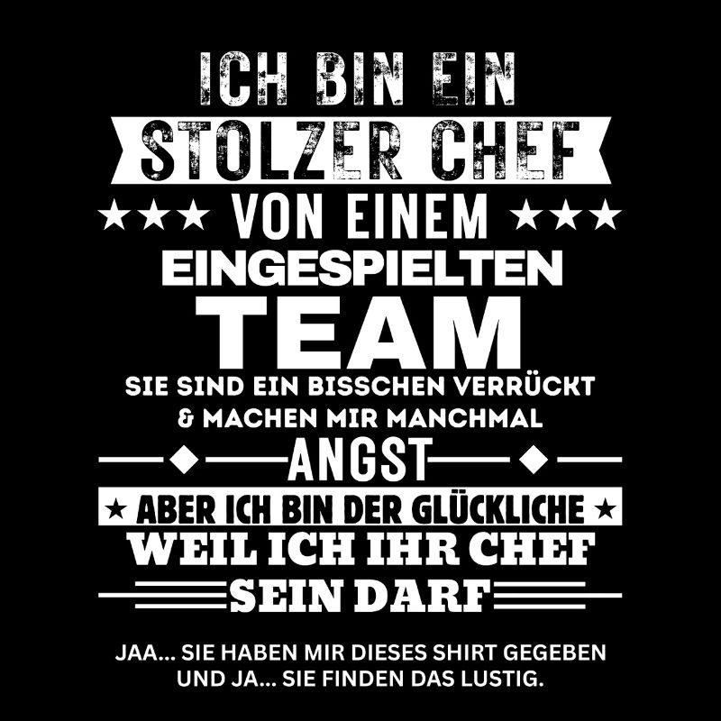 Stolzer Chef von einem eingespielten Team
