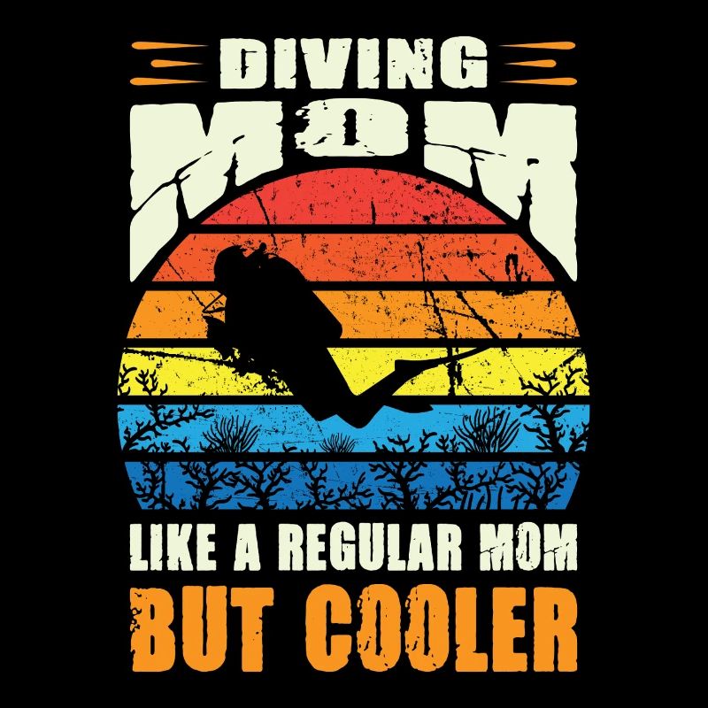 Diving Mom Outfit Funny Diver Gift