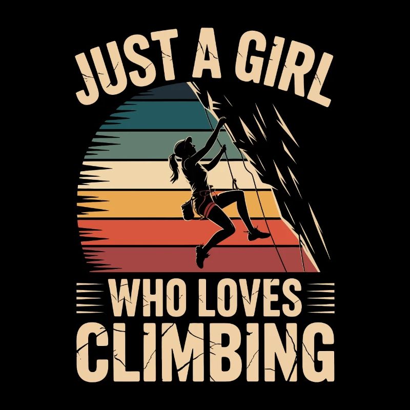 Einfach ein Mädchen, das das Klettern liebt