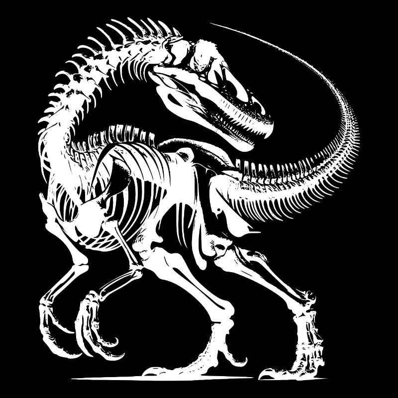 Tattoo Dino Fossil Fever in Comic Style