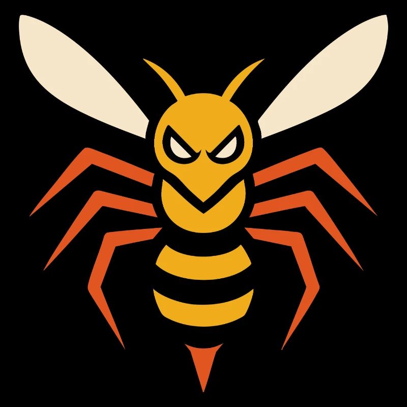 Angry Hornet – angular insect graphic