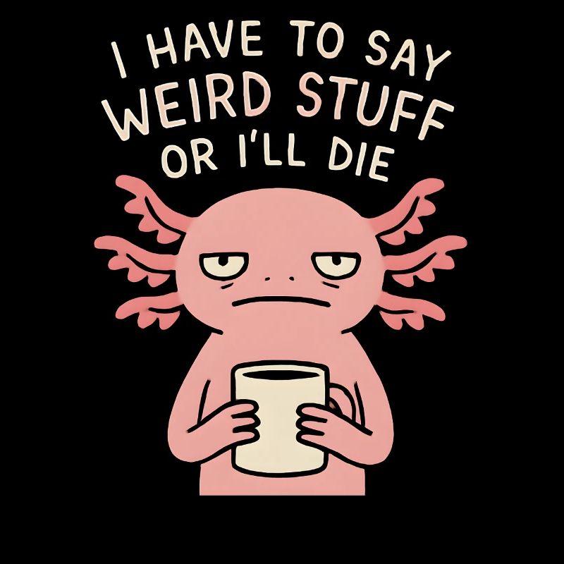 Axolotl Saying Meme Humor Funny Gift Idea