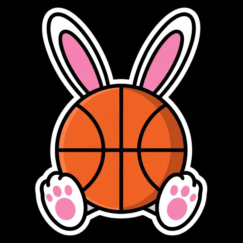 Design de lapins de basket de Pâques