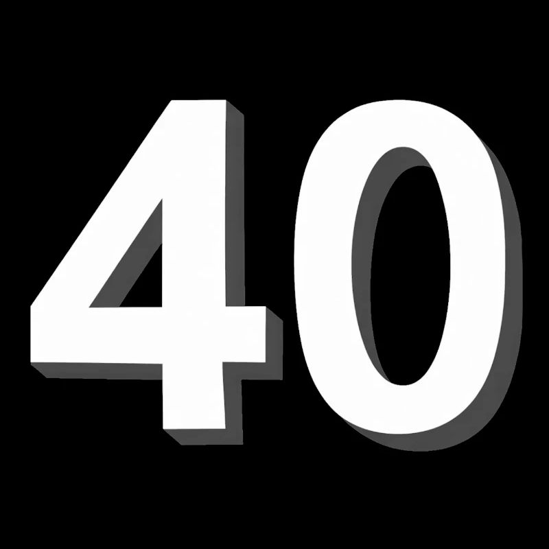 40, zahlen, geburtstag