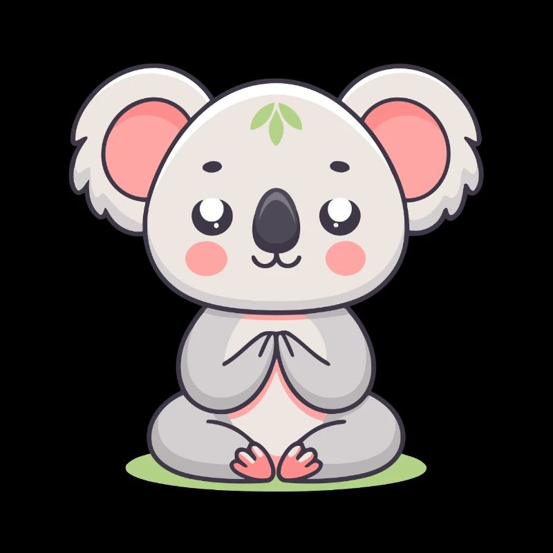 Pastel meditative Zen Koala