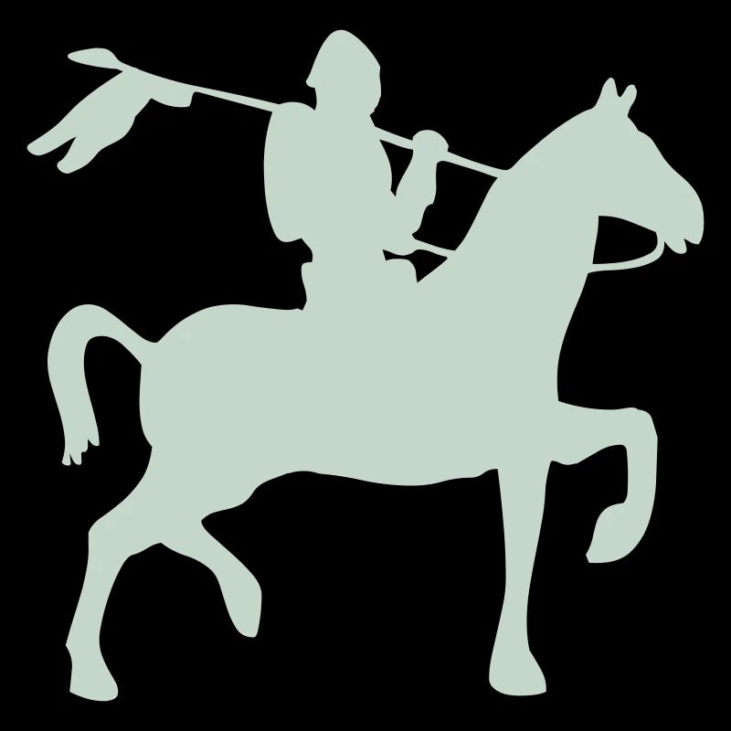 Ritter Krieger auf ein Pferd