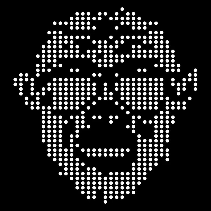Monkey with Sunglass Pixel design