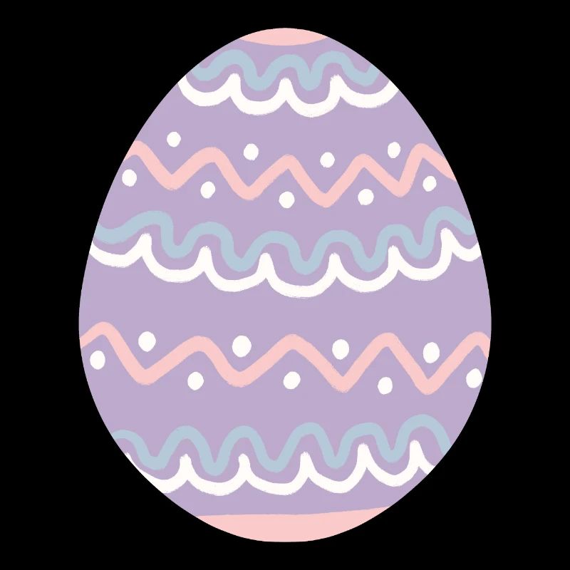 Pastel Wavy Easter Egg