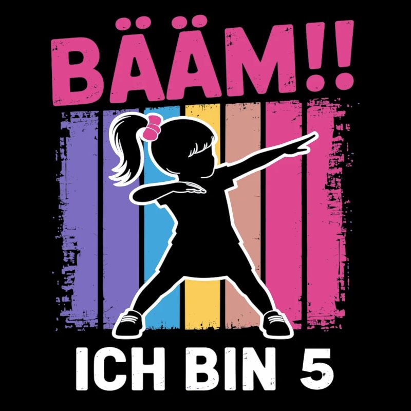 Bääm Ich bin 5 Dabbing Mädchen 5. Geburtstag