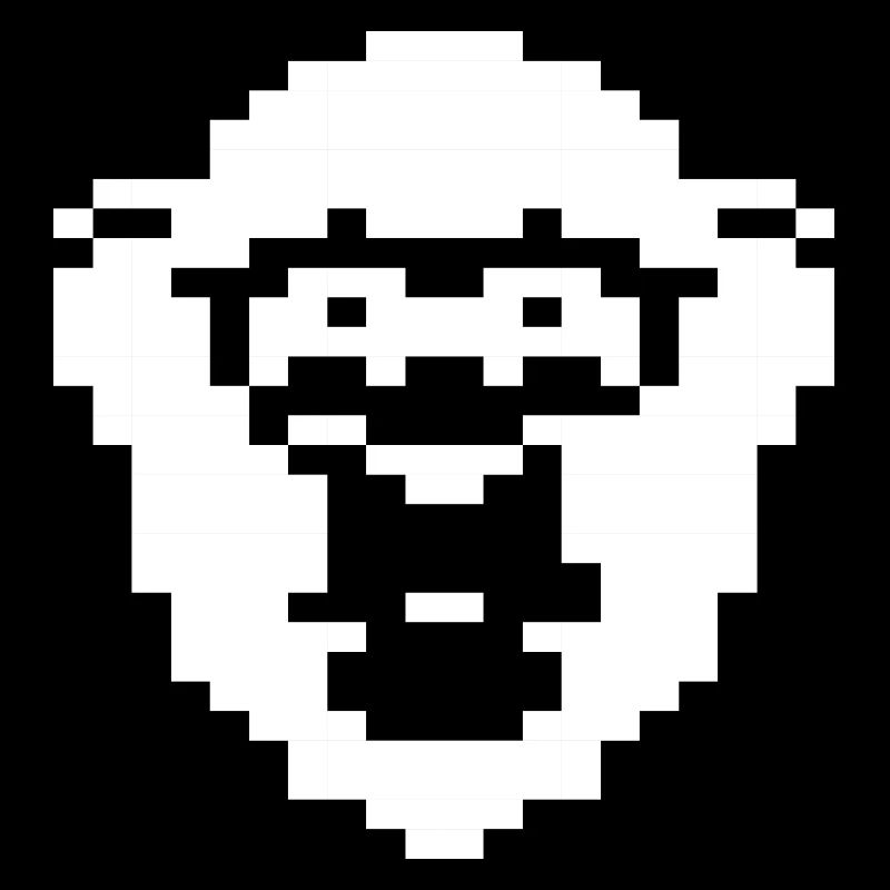 Retro Pixel Chimp Abzeichen