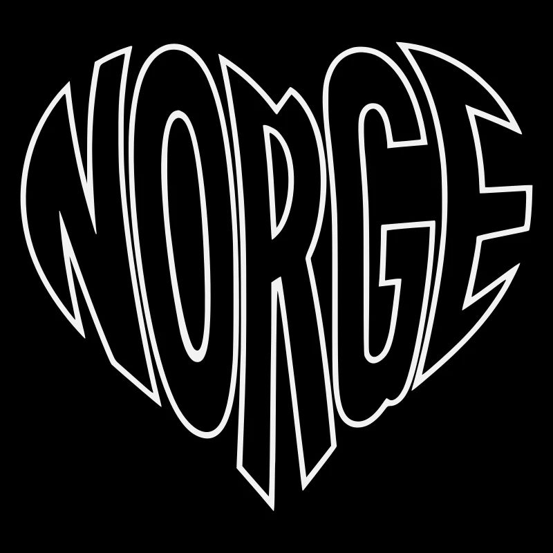 Norge Herz Schriftzug