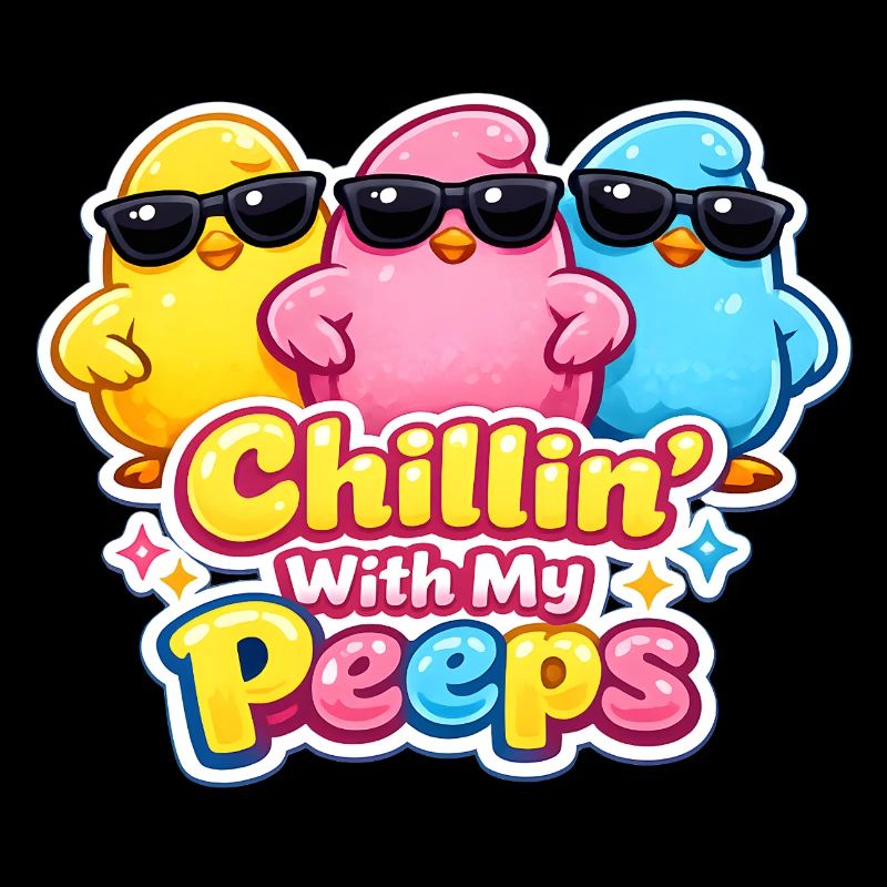 Chillin with my Peeps Happy Easter Easter Chick