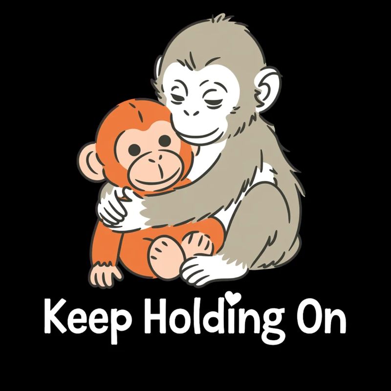 Keep Holding On Monkey Hug