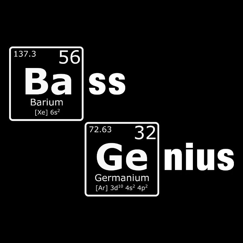 Bass Genius Periodic Table PSE Elements Nerd