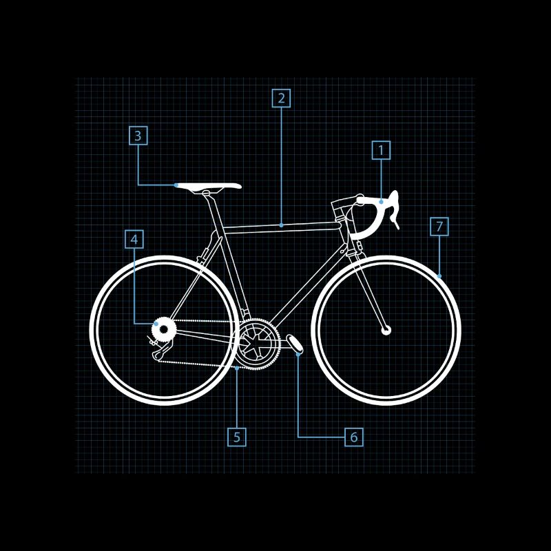 Conception vintage de cyclistes de Bicycle Blueprint