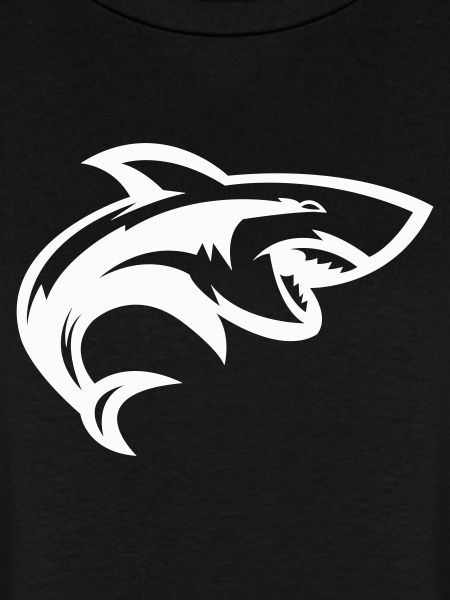 Stylized shark head