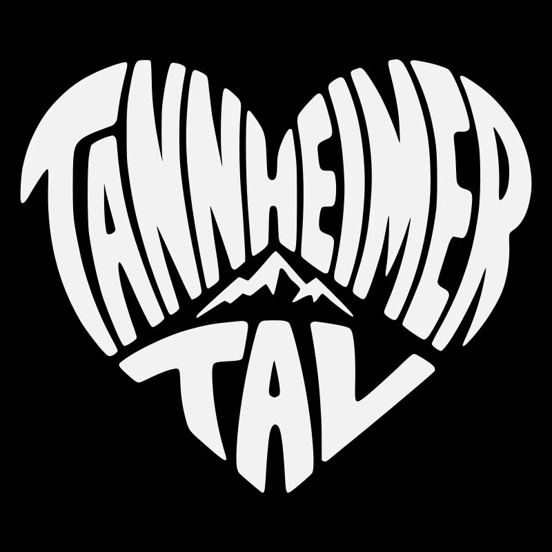 Logo de la montagne en forme de cœur de Tannheimer Tal