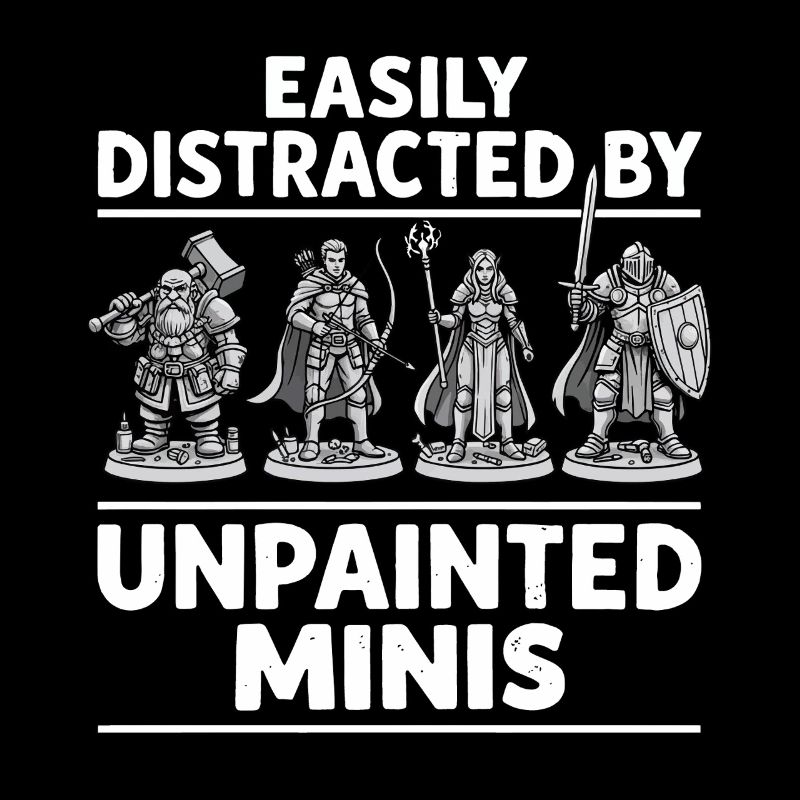Unpainted minis distract