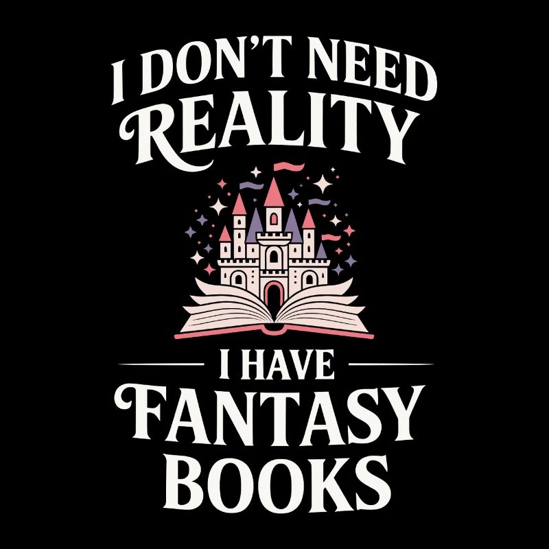 Fantasy Book Fairy Tale Reader Funny Bookworm Reading