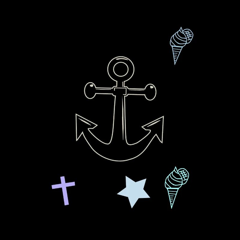 Maritim Anker Kreuz Eiscrem