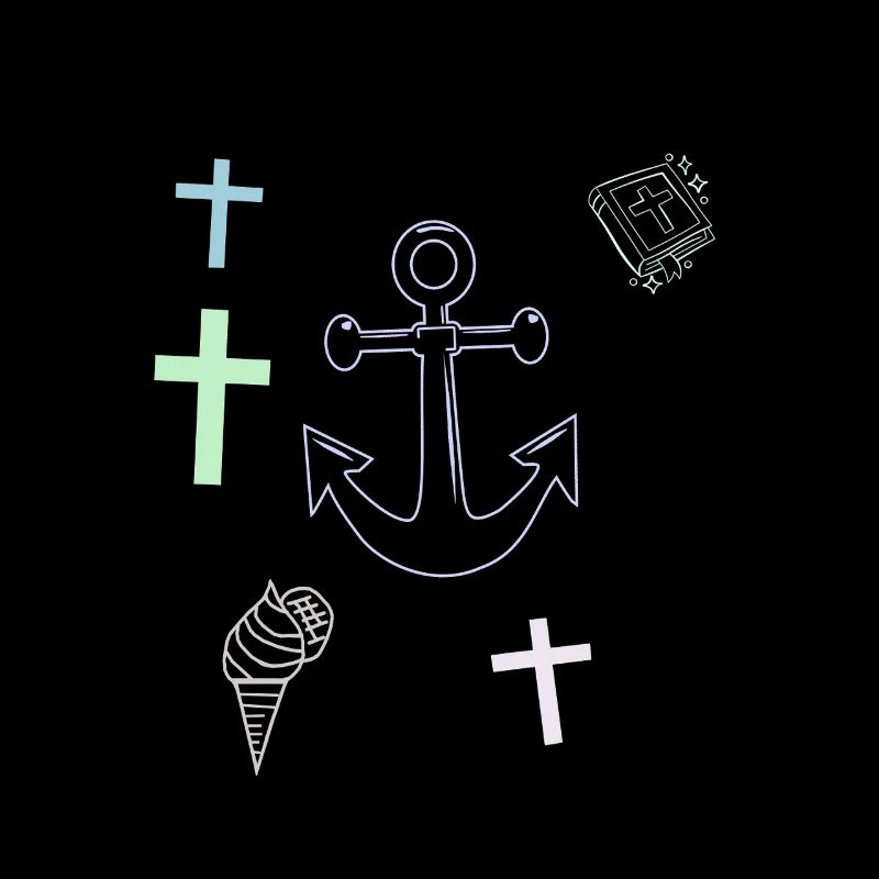  Anker Kreuz Eis maritim