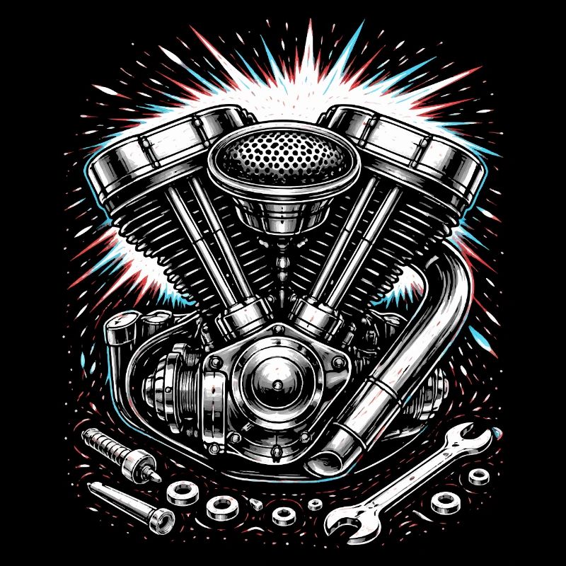 Motorcycle Engine Screwdriver Tuning Design