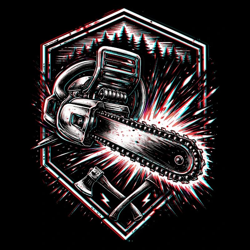 Conception forestière à la hache à tronçonneuse