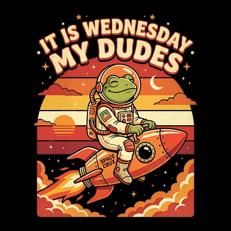 C’est mercredi, mon mème de l’astronaute grenouille spatiale