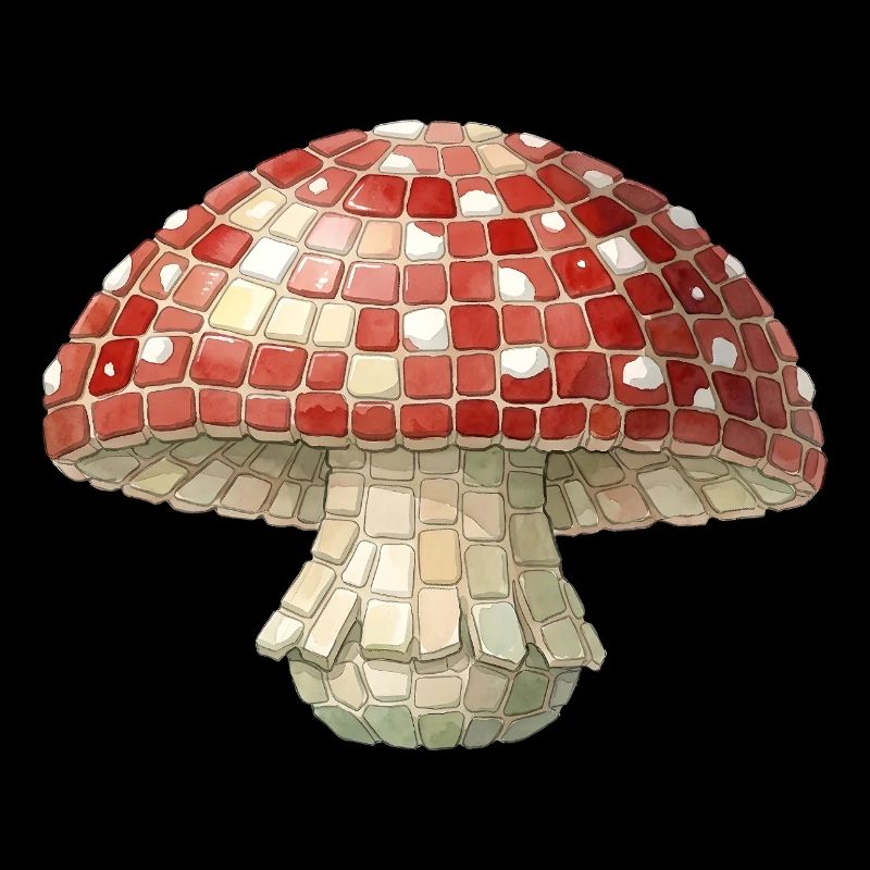 Toadstool Mosaic - Retro Forest for Mushroom Pickers