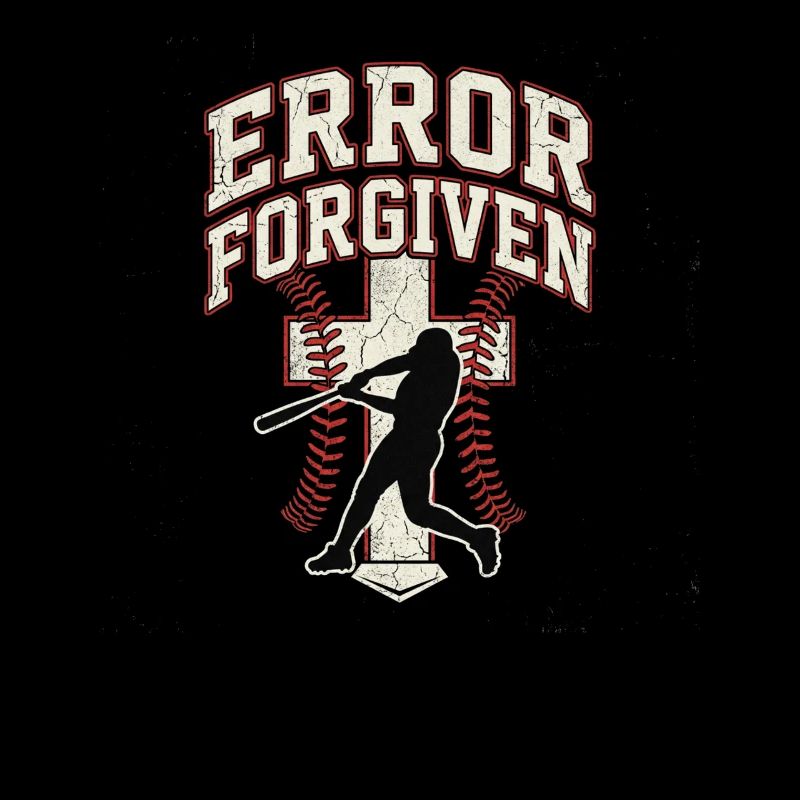 Error Forgiven Christlicher Baseball Glaube Jesus