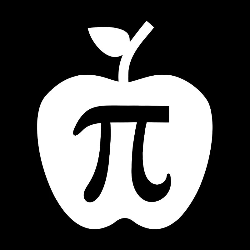 Pi Apple Minimalist Logo