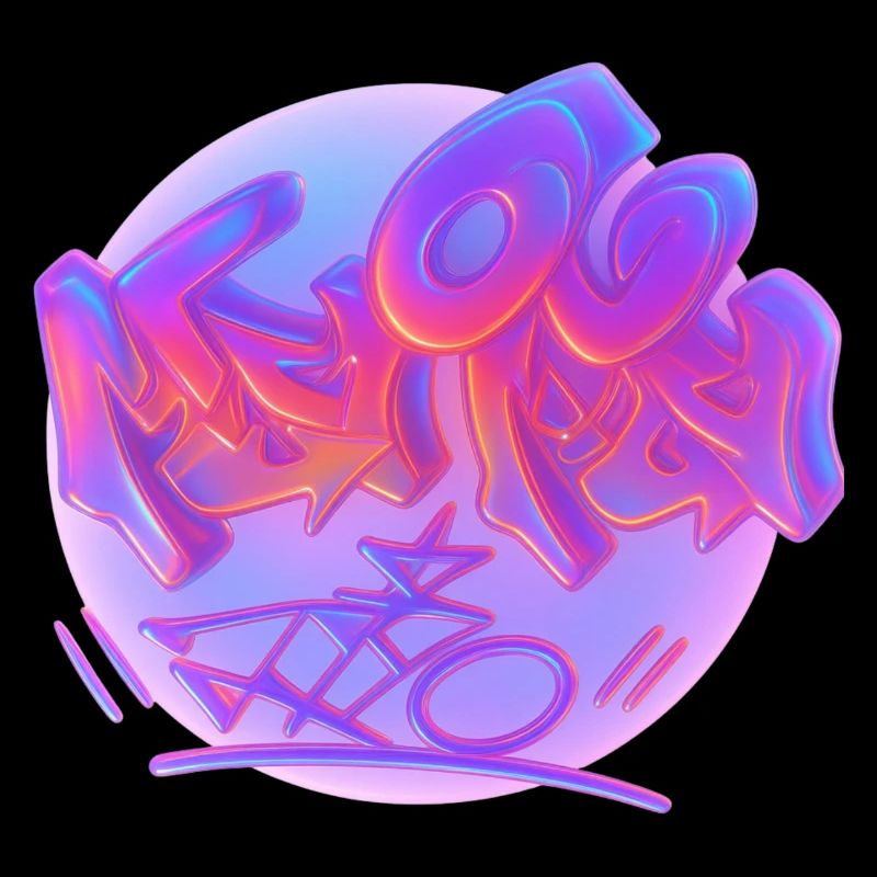 Neon Love Graffiti Kugel