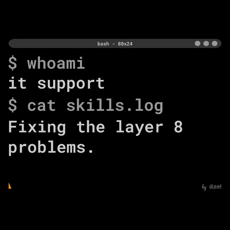 IT Support Specialist Terminal Design
