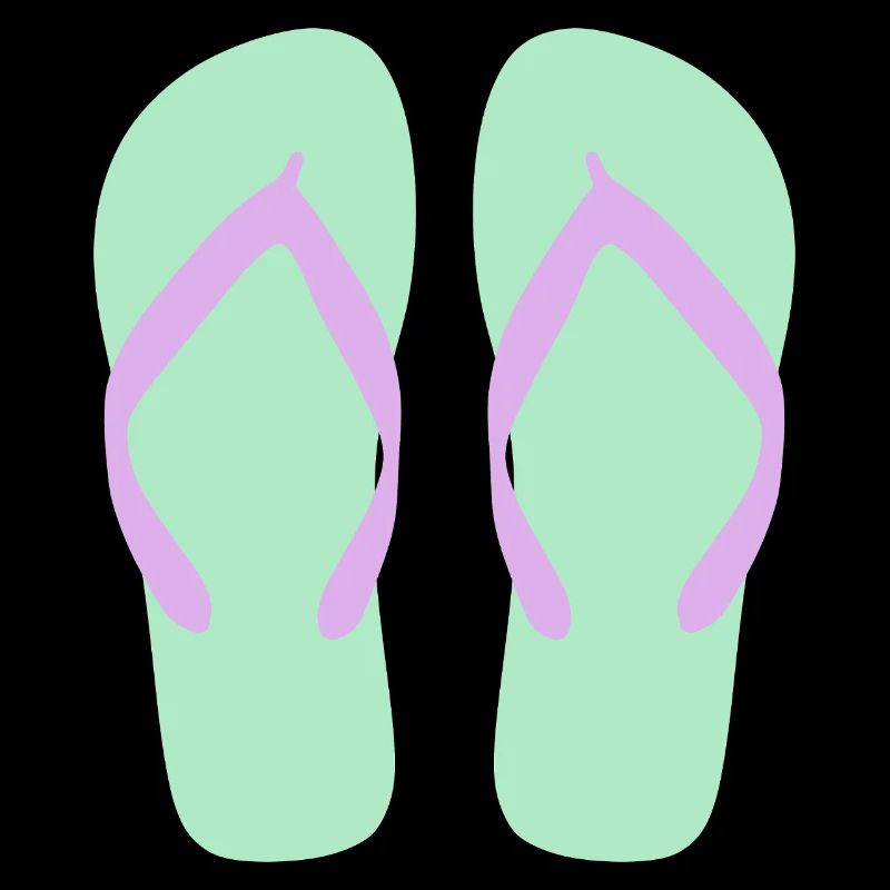 Mint Flip Flops Lavender Straps