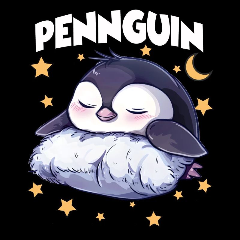 Pinguin Pennguin Pyjama Langschläfer Morgenmuffel 
