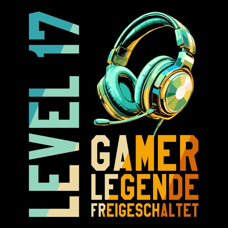 17. Geburtstag Junge Mädchen Gaming Level 17 Jahre