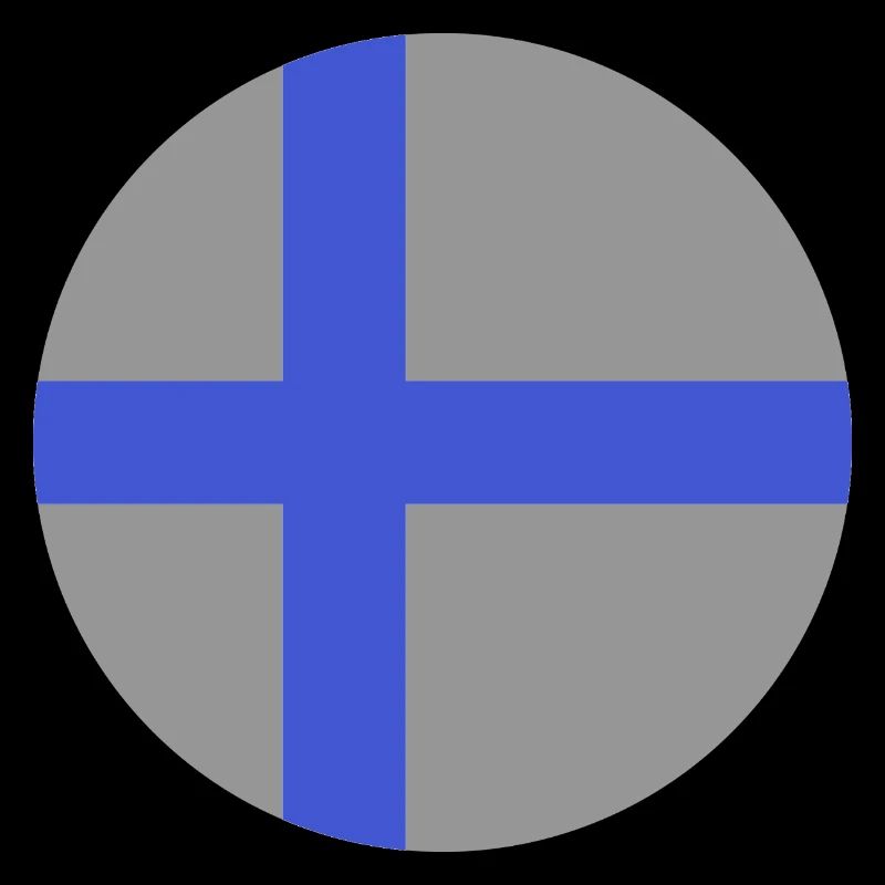 Drapeau rond finlandais