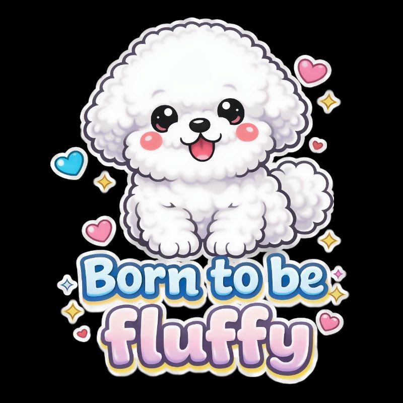 Né pour être Fluffy - design de chien mignon